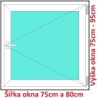 Plastov okna O SOFT ka 75 a 80cm x vka 75-95cm 